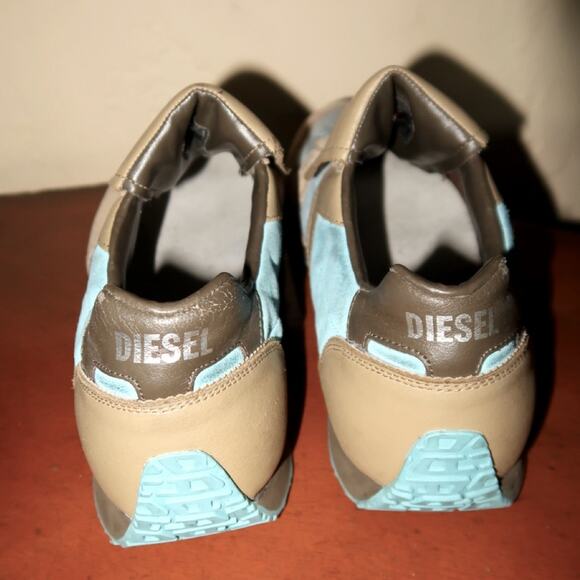 Diesel Vintage Sneakers Blue/Beige/Brown  Retro Velcro Style Size 11 main image 4